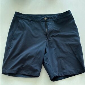 lululemon athletica Men's Dark Blue Flat Front Shorts